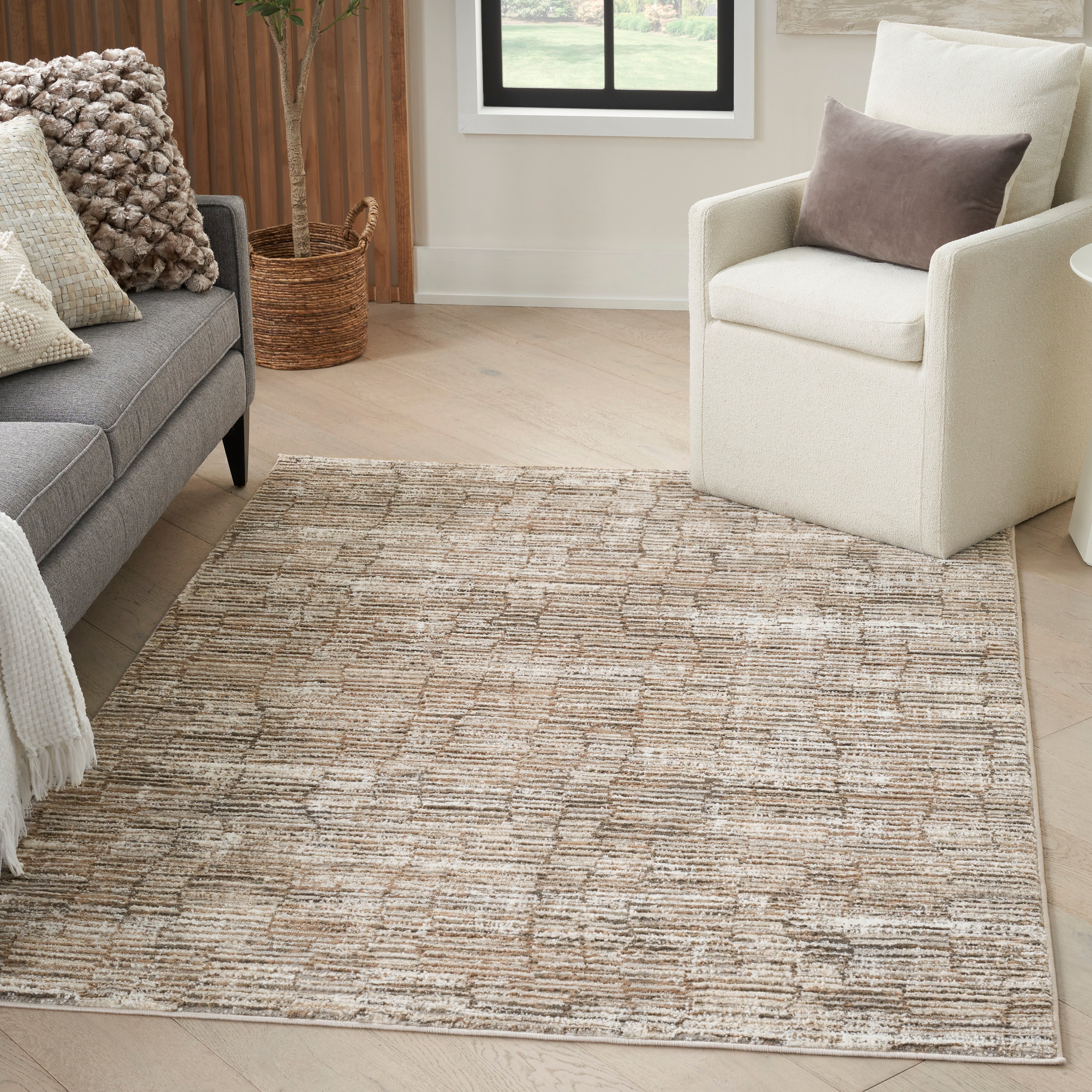 Nourison Sustainable Trends SUT06 Ivory/Mocha Brown Large Rectangle Rug